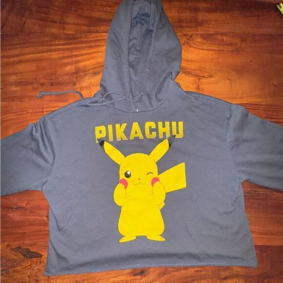 Pokémon Pikachu cropped lightweight hoodie sz 2X - Picture 4 of 7